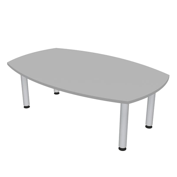 45 in W, 72 in L, 29 in H, Engineered Wood Top, Grey